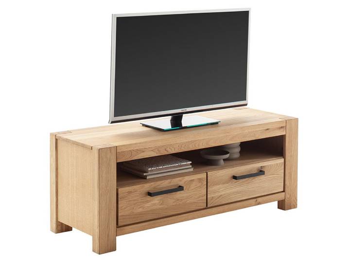 Lomadox Lowboard SELISTE-06, Massivholzmöbel, Eiche teilmassiv geölt, 130cm breit