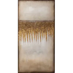 KARE DESIGN Wandbild 100 x 200 cm Abstract Fields 62023 Holz, Textil, Natur Bunt