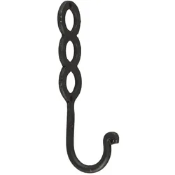 IB Laursen Haken einfach Odense, 3,3 x 5 x 14,5 cm, schwarz