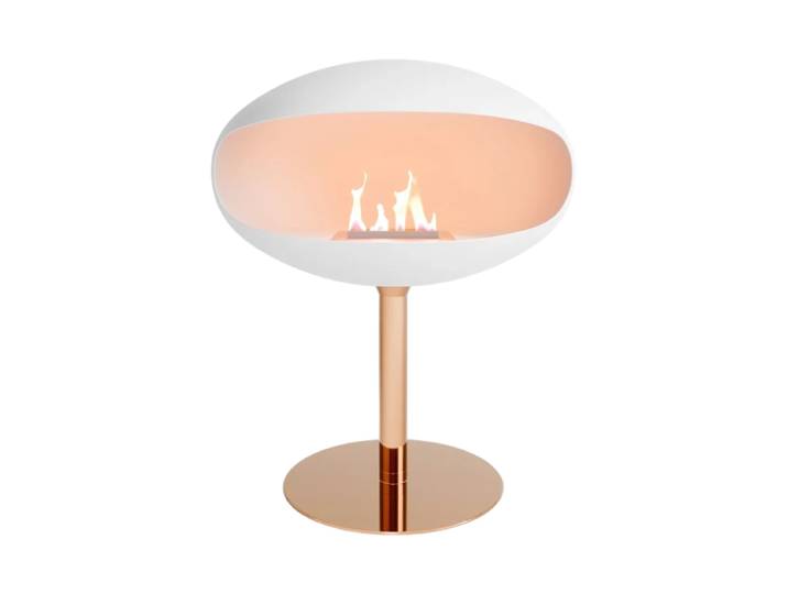 Design Bioethanol Kamin „Cocoon Pedestal“ - Weiss/Kupfer Weiss,Kupfer Cocoon Fires