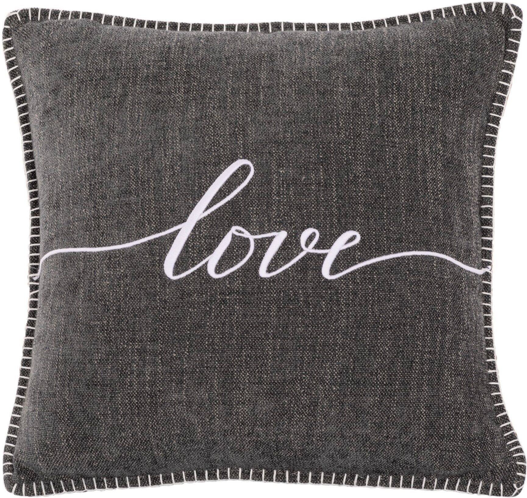 Tirolix Cuscino con Scritta 45 x 45 cm Grigio Scuro