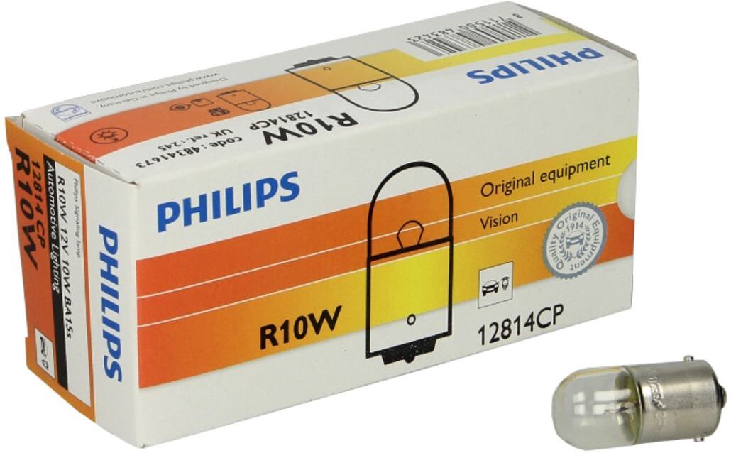 Philips Lampada secondaria R10W 12V, 10W, 10 Pezzo
