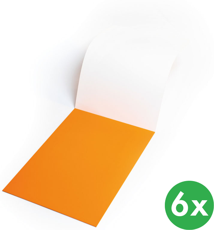 B2B Partner Elektrostatische Markierungsfolie Symbioflipcharts 500 x 700 mm, orange