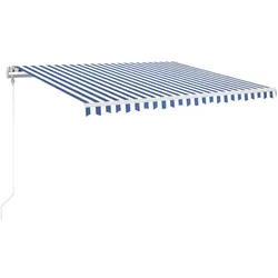 vidaXL Automatische Markise mit LED & Windsensor 400x350 Blau und Weiß