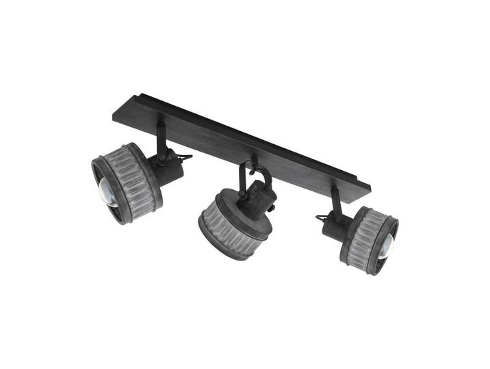 Eglo Deckenleuchte Turrock, Grau, Schwarz, Metall, rund, 16x30x75 cm, Lampen & Leuchten, Innenbeleuchtung, Deckenleuchten, Deckenleuchten