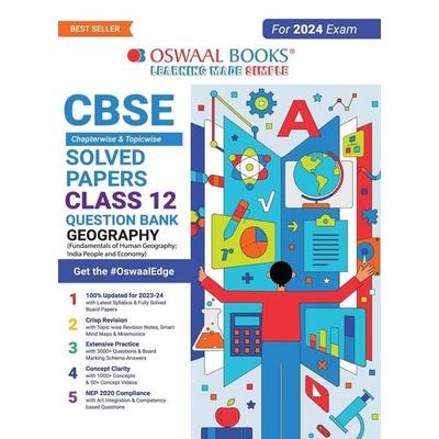Oswaal CBSE Chapterwise Solved Papers 2023-2014 Geography Class 12th (2024 Exam), Taschenbuch von Oswaal Editorial Board, Oswaal Books And Learning