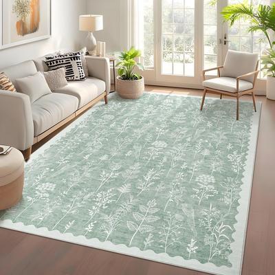 Garvee Modern Bird Botanical Pattern Area Rug