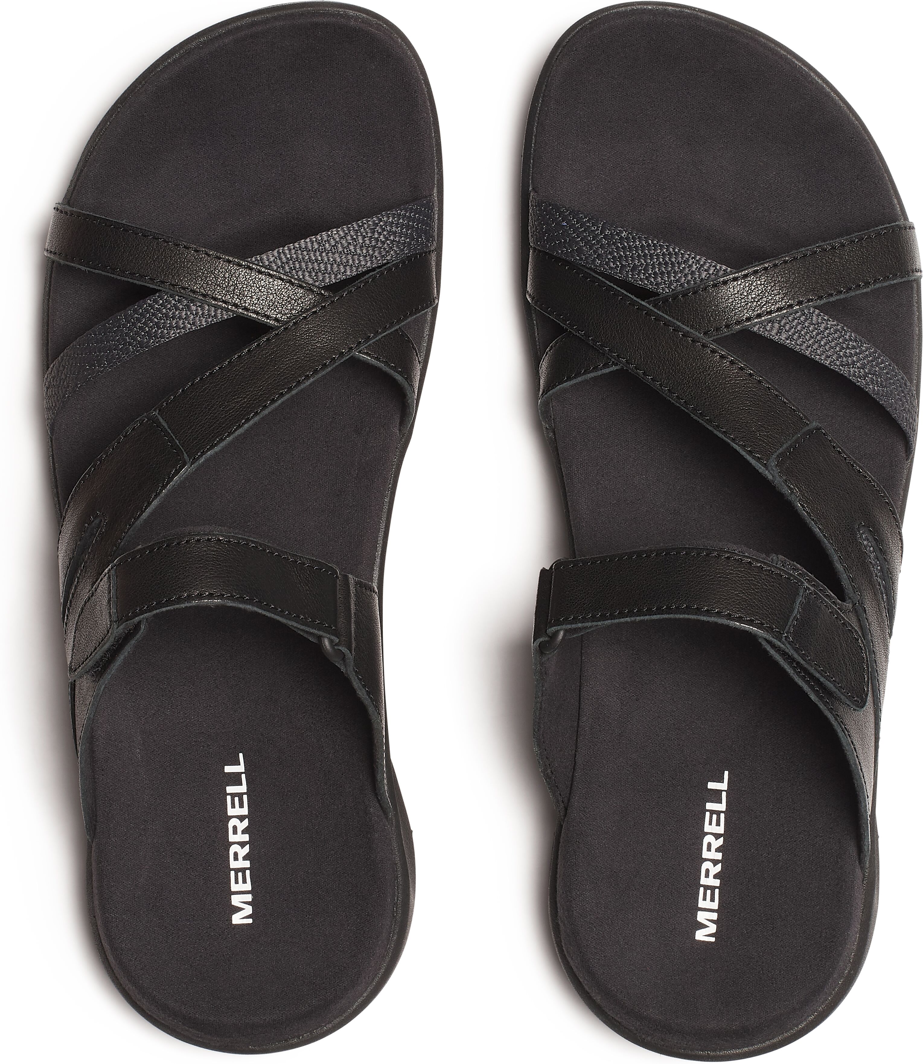Sandale MERRELL "DISTRICT 4 LTR WEAVE", Damen, Gr. 40, atmungsaktiv, schwarz, Leder, Synthetik, Schuhe Sandale schwarz 40, atmungsaktiv