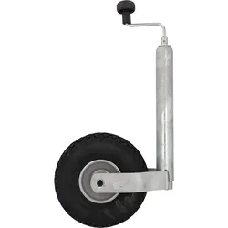 Cartrend Stützrad mit Luftreifen Anhänger 48 mm verzinkt
