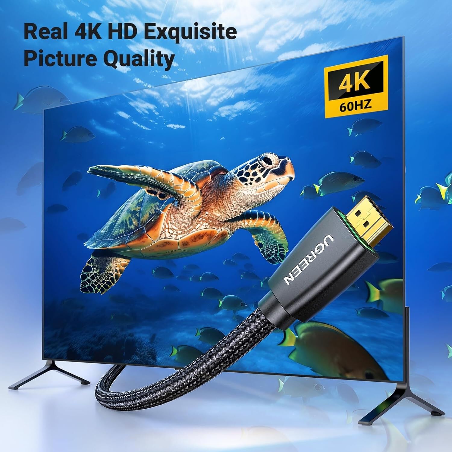 UGREEN HDMI 2.0 Cable 2M – 4K@60Hz, 18Gbps, HDR, Dolby Atmos