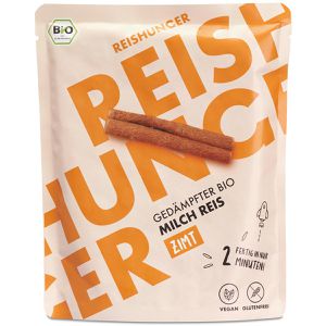 Reishunger Milchreis Gedämpfter Milchreis Zimt, BIO, zum Aufkochen, für ca. 1 Portionen, 250 g