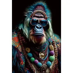 Glasbild DADDY COOL (BHT 60x90x0,40 cm) - bunt - BHT 60x90x0,40 cm