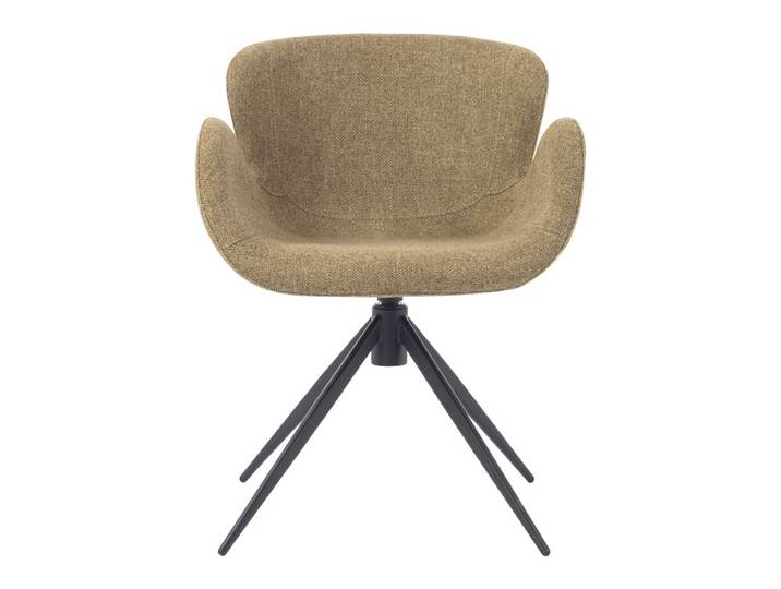 Chaise repas accoudoir tissu kaki
