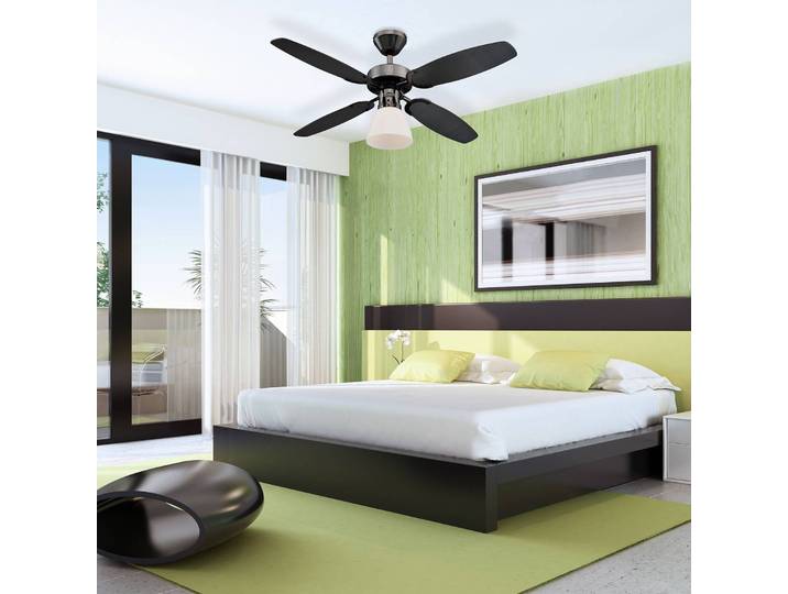 Westinghouse Capitol Ventilator grafit-schwarz, schwarz, für Wohn- / Esszimmer, Holz, Modern