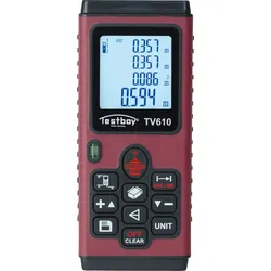 TESTBOY TV 610 - Laserentfernungsmesser, 0 - 60 m, mit mathematischen Funktionen