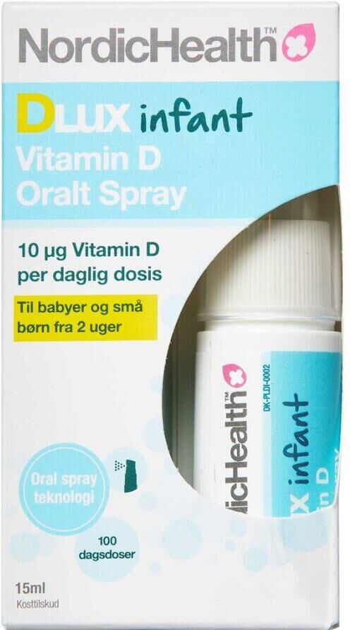 NordicHealth Dlux Infant D-vitamin Spray 10 mcg Kosttilskud 15 ml