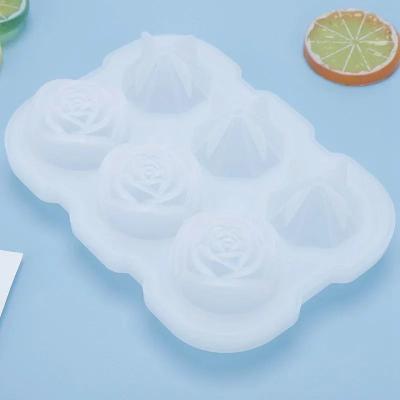 Uplift Essentials Diamond & Rose Shaped Silicone Ice Sculpting Mould white