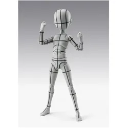 Bandai S.H.Figuarts figurine Body-Kun -Ken Sugimori- Edition -Wireframe- (Gray Color Ver.) 13 cm