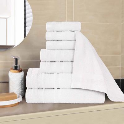 Superior Hays Cotton Medium Weight 8 Piece Bathroom Towel Set