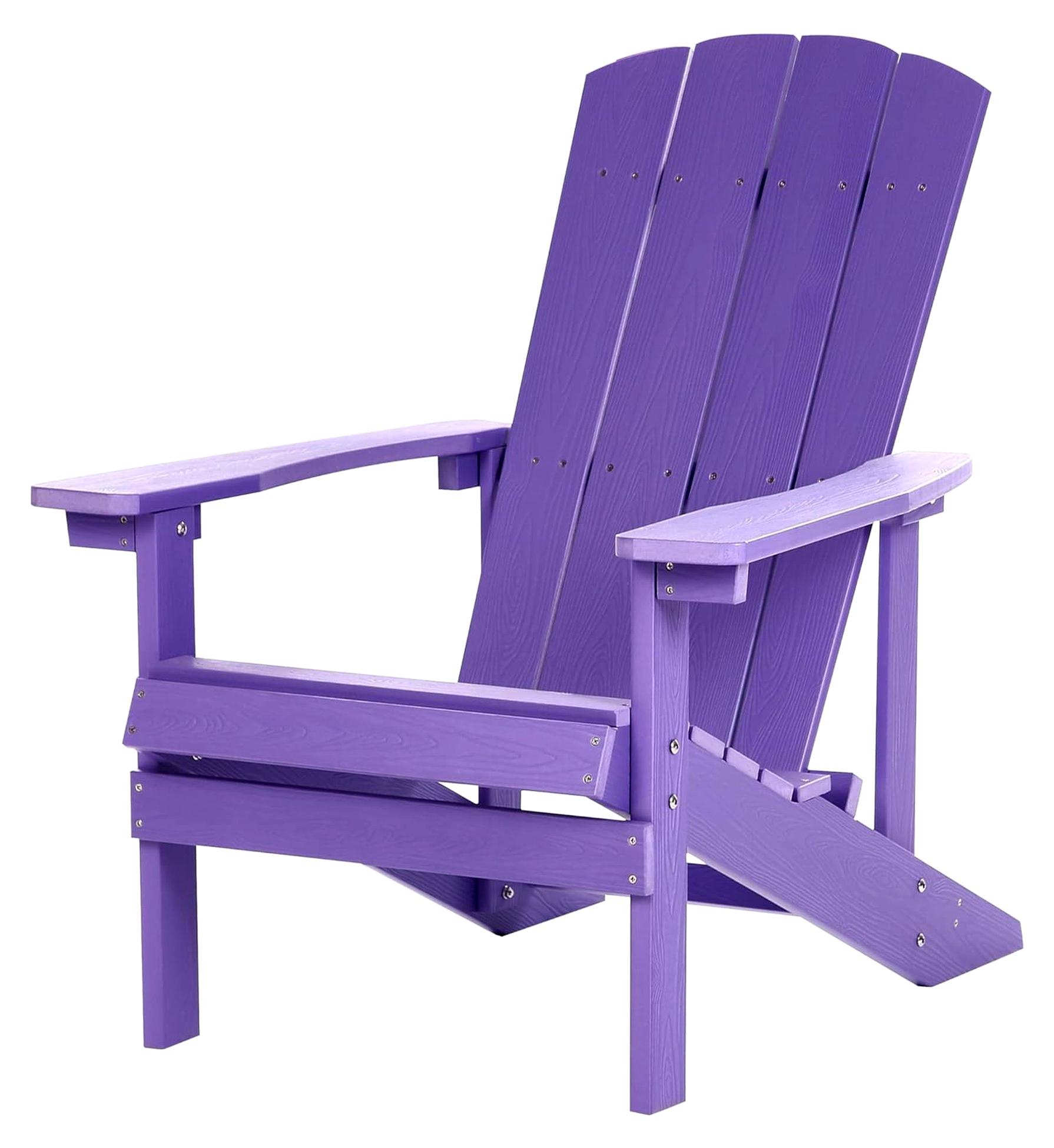 Moderner Gartenstuhl Muskoka in Violett mit breiten Armlehnen