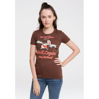 T-Shirt LOGOSHIRT "Looney Tunes", Damen, Gr. XXL, braun, 100% Baumwolle, bedruckt, normal, Rundhals, Shirts T-Shirt, mit lizenziertem Originaldesign