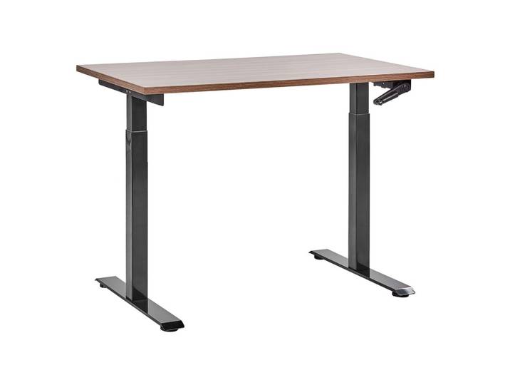 SCHREIBTISCH braunschwarz 120/72 cm manuell höhenverstellbar Destin III