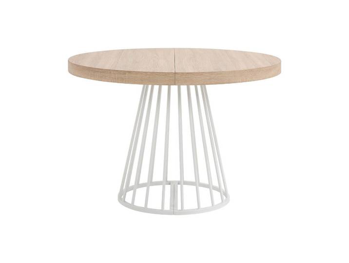 Vente-Unique Esstisch - 2 Personen, 4 Personen, 6 Personen, 8 Personen, 10 Personen, 12 Personen - holz - naturfarben hell, weiß Firela, Naturfarben, Metall, Uni, Oval, 260x76x110 cm, Esszimmer, Esstische