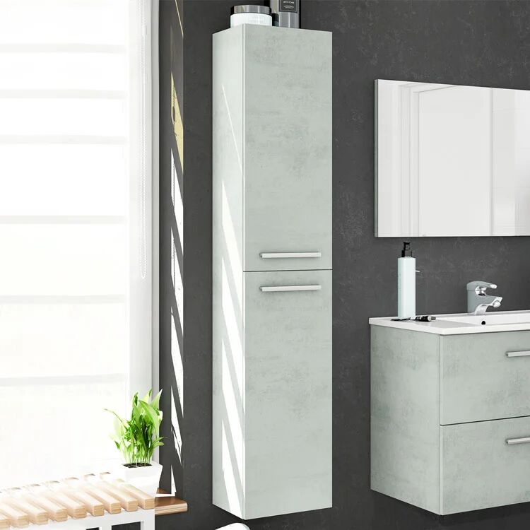 garneroarredamenti Colonna bagno sospesa 30x150h cm cemento Oscar