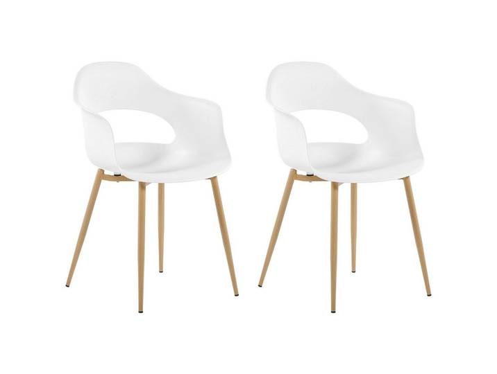 STUHL 2er-Set Kunststoff Weiß Utica