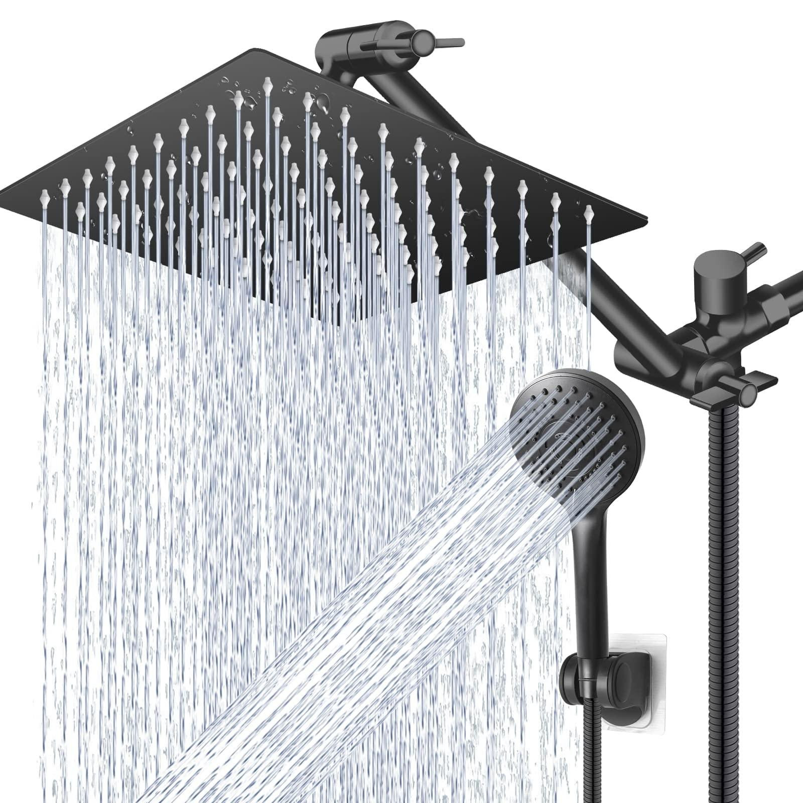 Dripio Doucheset met handdouche, 5 standen, mat zwart, 30,5 cm