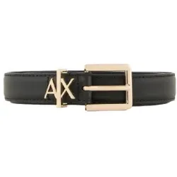 A|X Armani Exchange für Damen. 9411824R75900020 Schwarzer Ledergürtel (70cm), Lässig, Klassisch