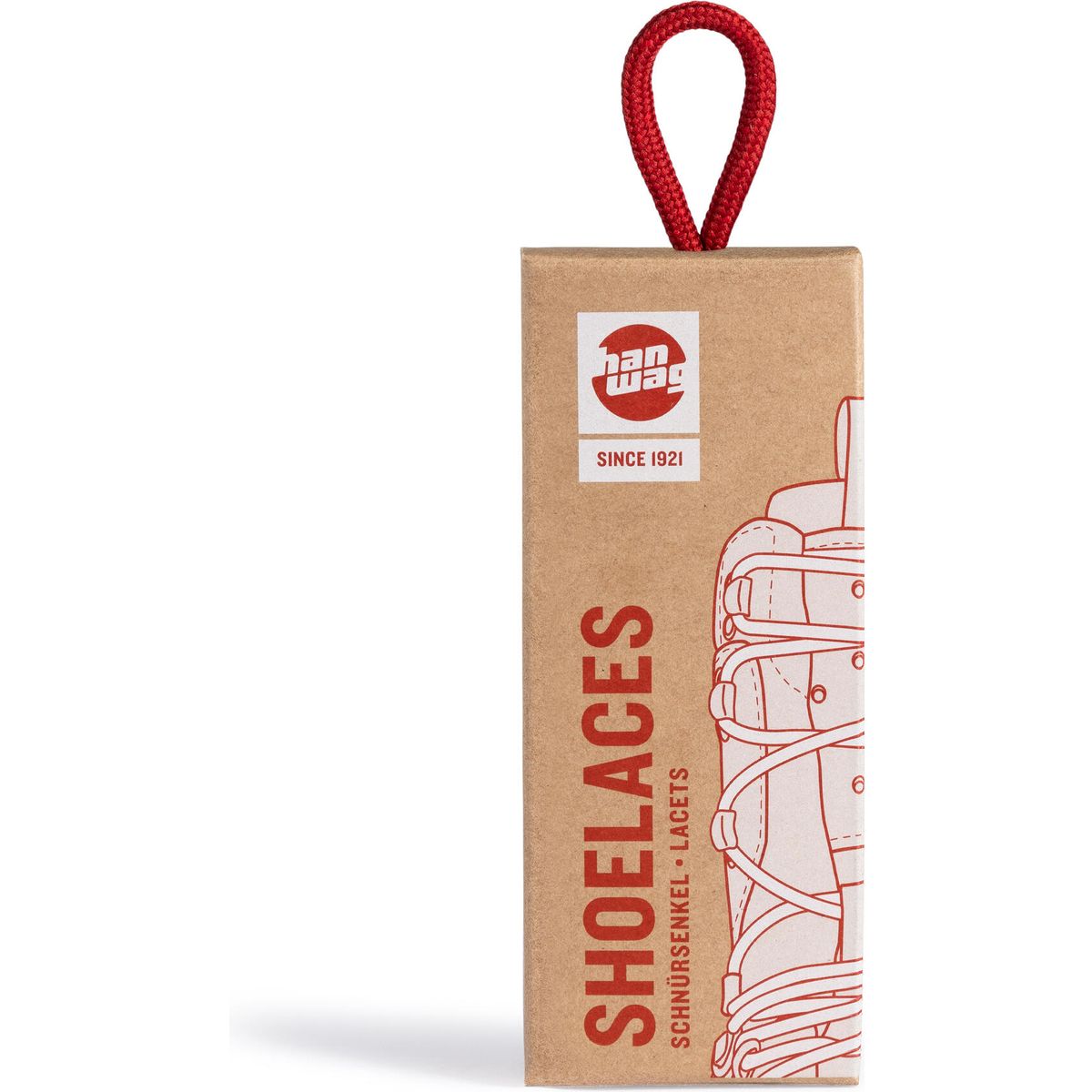 Hanwag Shoe Laces 140 cm red (055) H86461-055