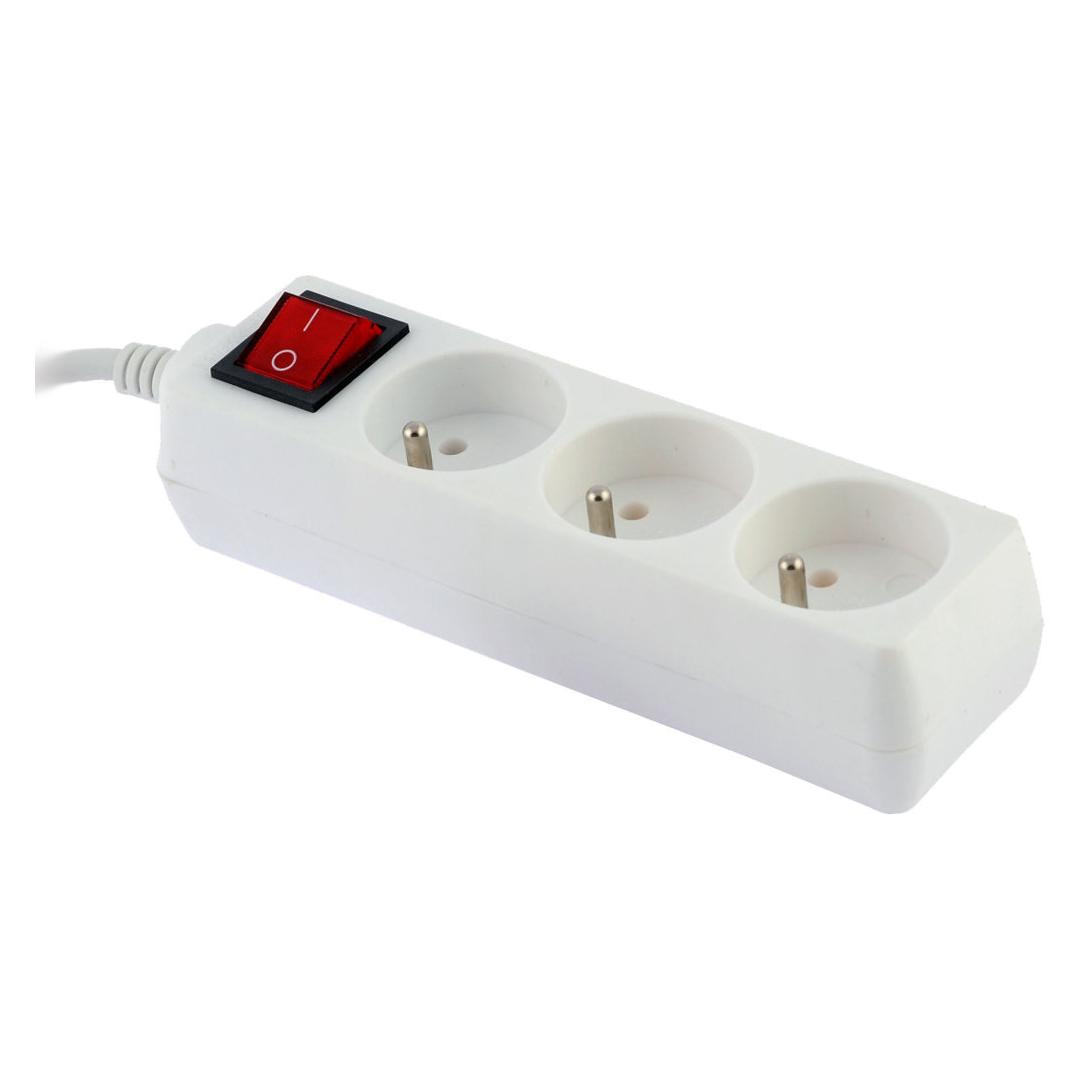 PremiumCord PP3K-10 power extension 3 AC outlet(s) White (3x, CEE 7/4, 10 m) (PP3K-10)