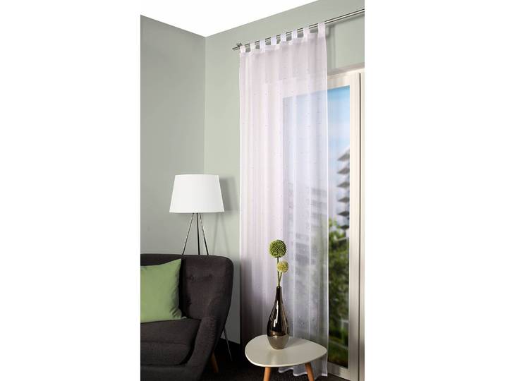 Rideaux à passants Lola 140 x 245cm Blanc
