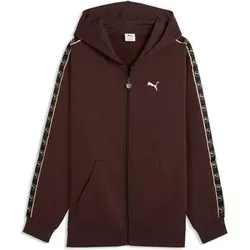 Puma Herren Freizeit / Mode Sommer GJ Kapuzensweats Kapuzensweats lg.Arm He/Uni ESS ELEVATED TAPE Relaxed Full-Zip Hoodie FL, Größe XL in Braun Braun