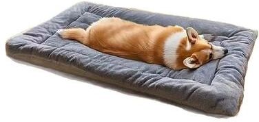 Inspire Select Extra Large Plush Dog Bed Sofa Thickened Super Soft Polyester Pet Mat & Dog Crate Mat For Large Dogs, Winter Warm gray 47.24 23.62 Inches