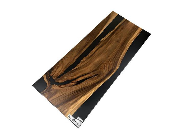 Xlmoebel Esstisch Epoxidharz Esstisch mit Flussmuster aus massivem Holz (1-St., Epoxid Esstisch), Hergestellt in Europa