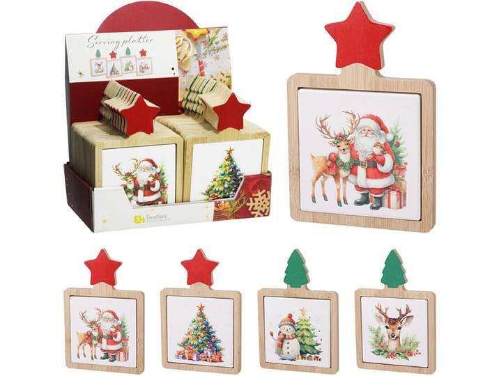 Präsentationsbrett MERRY Massives Holz weiss