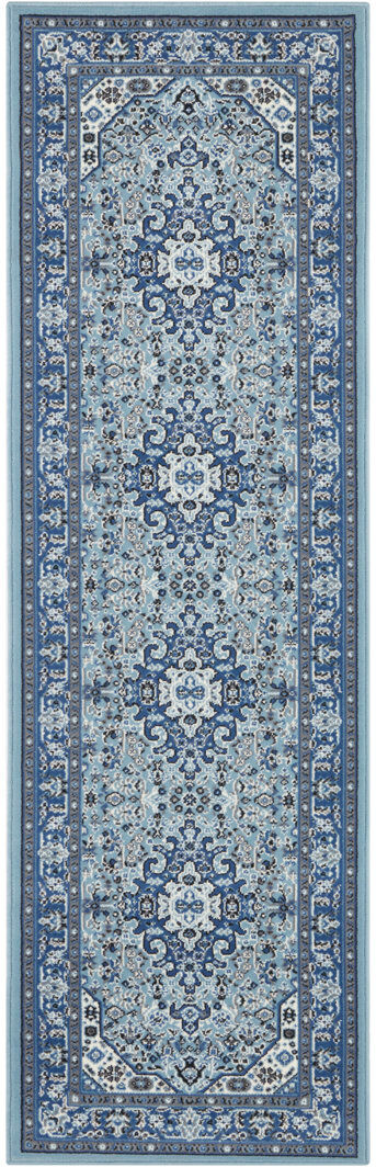 Nouristan Skazar Isfahan Tufted Blue Rug Runner 80 x 250cm