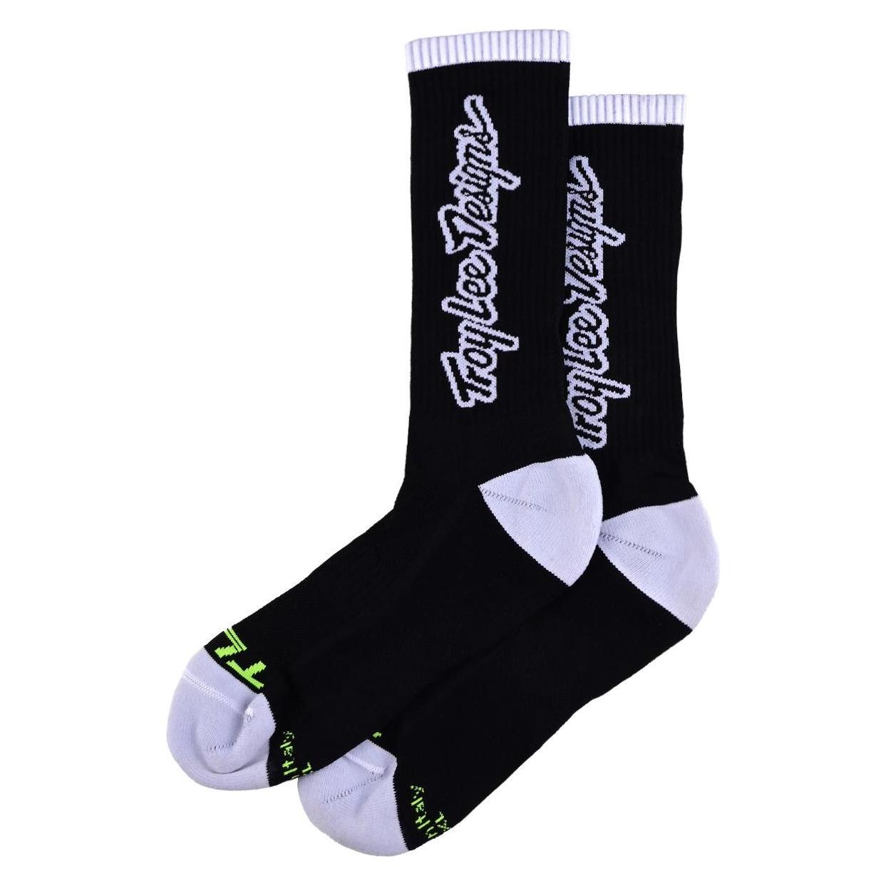 Troy Lee Designs Mens Performance Socks, Signature, black, L/XL (L, XL) (853037004)