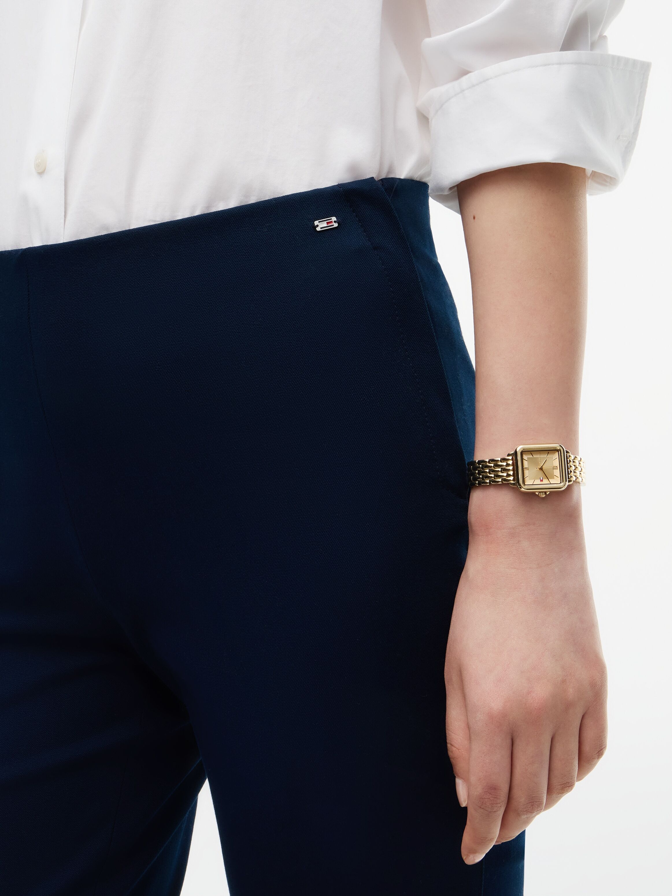 Anzughose TOMMY HILFIGER "GABARDINE ZIP SLIM PANT", Damen, Gr. 34, N-Gr, dunkelblau, Web, Obermaterial: 95% Baumwolle, 5% Elasthan, unifarben, slim fit lang, Hosen Anzughose, Baumwollmischung, slim fit dunkelblau 34, N-Gr