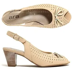 ARA Sling-Sandalette echt Leder Schleifen-Detail Absatz ca. 6,5cm