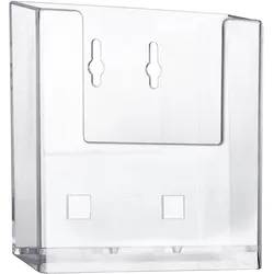 Wandprospekthalter, Polystyrol, transparent, Taymar 1 x Hochformat | A6, PS