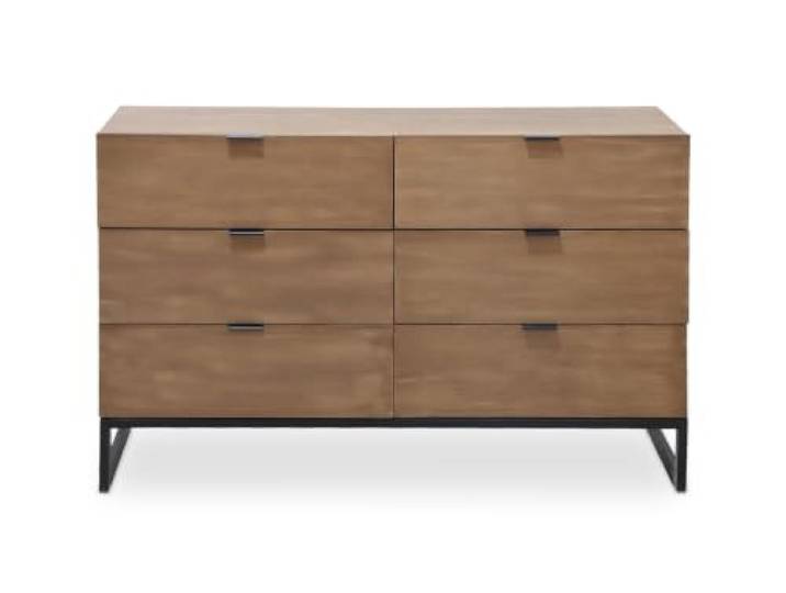 Menzzo Panara Kommode mit 6 Schubladen Helle Eiche