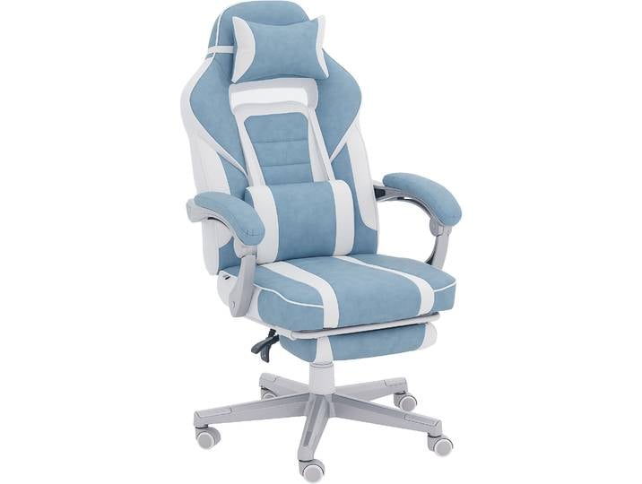 Chaise inclinable rétractable MCOM pour salle de bain, support lombaire, bleu, chaise de jeu