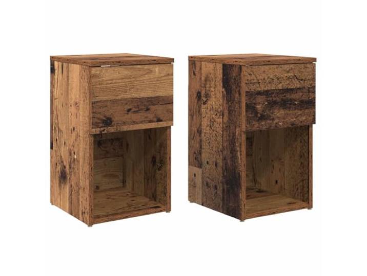 Coespram Bettschrank 2er Set Altholz 29x31,5x49 cm Holzwerkstoff Kompakte Beistelltische für Schlafzimmer und Wohnzimmer mit pflegeleichter Oberflächenstruktur und robuster Bauweise.