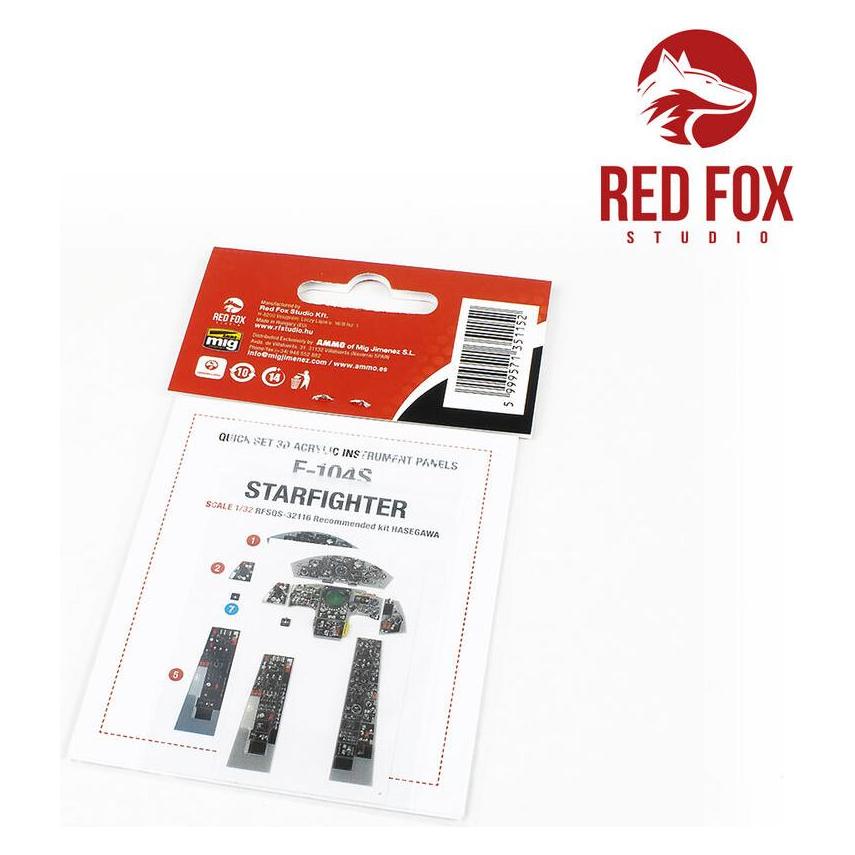 Red Fox 1/32 F-104S Starfighter (for Hasegawa kit) (RFSQS-32116)