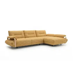 ECKSOFA ANISSA Gelb Flachgewebe