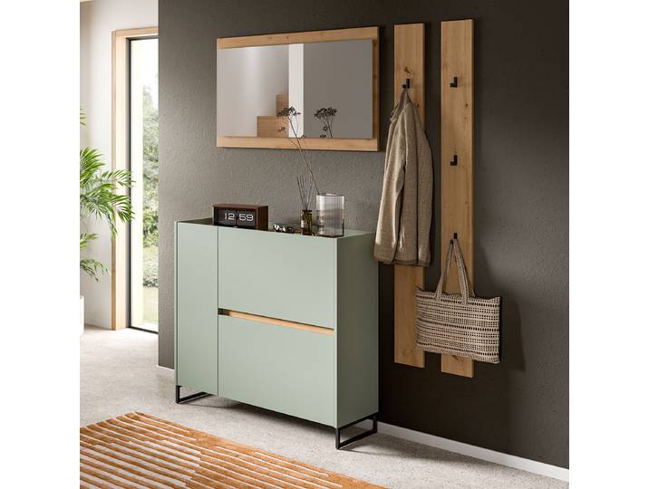 Garderobenset Drive 4-tlg Kombi B stehe 192 x 172 x 32cm Holz/Grün/Salbei