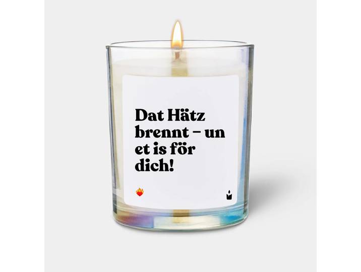 Duftkerze Rainbow Woody Dat Hätz brennt – un et is för dich!